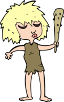 cartoon cave woman png