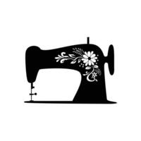 sewing machine silhouette design. tailor equipment sign and symbol. vector