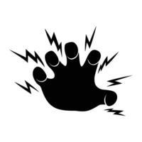 claw gesture silhouette design. people hand sign and symbol. vector