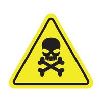 skull danger sign design. dangerous caution symbol. vector