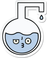 sticker of a cute cartoon science experiment png