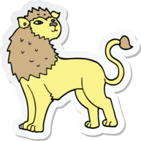 pegatina de un león de dibujos animados png