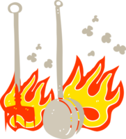 flat color illustration of hot fireside tools png