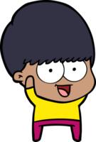 happy cartoon boy waving png