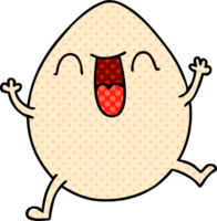 comic book style quirky cartoon egg png