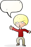 cartoon panicking boy with speech bubble png