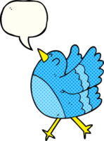 drawn comic book speech bubble cartoon happy bird png