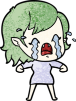 cartoon crying vampire girl png