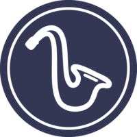 musikalisk instrument saxofon cirkulär ikon symbol png