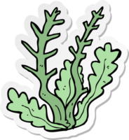 sticker of a cartoon seaweed png