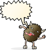 funny cartoon monster with speech bubble png