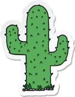 adesivo di un cactus cartone animato png