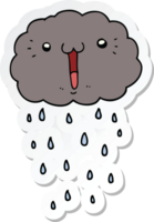 sticker of a cartoon cloud png