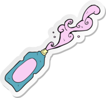 sticker of a cartoon cleaning product squirting png