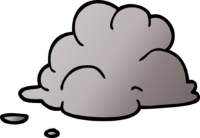 dessin animé doodle nuage d'orage png