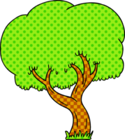 mano disegnato cartone animato scarabocchio di un' estate albero png