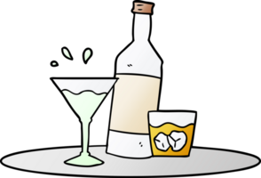 cartoon drinks on tray png