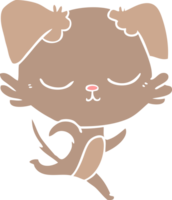 cute flat color style cartoon dog running png