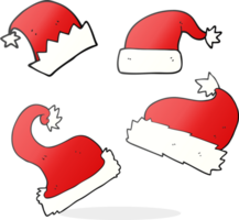 drawn cartoon christmas hats png