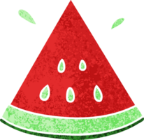 retro Illustration Stil schrullig Karikatur Wassermelone png