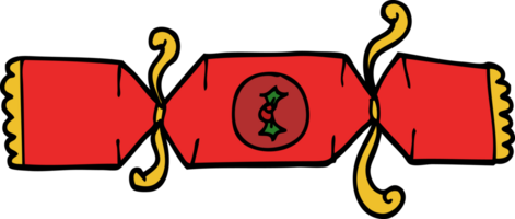 cartoon doodle christmas cracker png