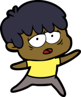 cartoon exhausted boy png