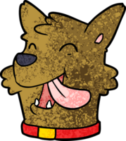 cara de perro feliz de dibujos animados png