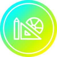 matemática equipamento circular ícone com legal gradiente terminar png
