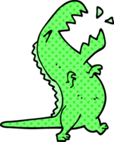 doodle de desenho animado rugindo t rex png