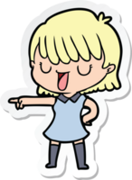 sticker of a cartoon woman png