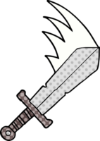 cartoon swinging sword png