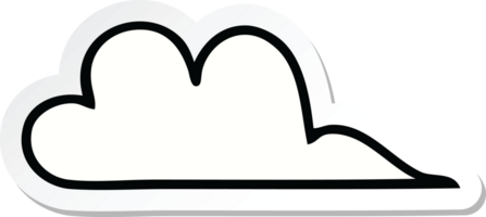 sticker of a cute cartoon cloud png