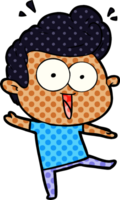 cartoon excited man png