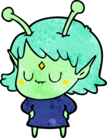 Cartoon Alien-Mädchen png