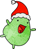 main tiré Noël texturé dessin animé de kawaii haricot png