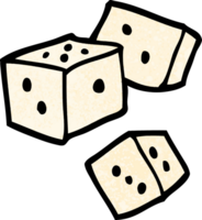 grunge textured illustration cartoon dice png