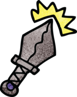 cartoon doodle sharp dagger png