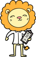 cartoon lion in business clothes png