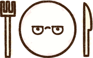 set da pranzo disegno a gesso png