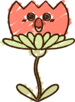 dessin à la craie de fleurs png