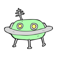 mano dibujado dibujos animados extraterrestre astronave png