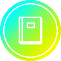 lehrreich Buch kreisförmig Symbol mit cool Gradient Fertig png