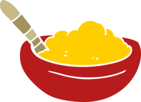 tekenfilm tekening kom van polenta png