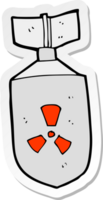 sticker of a cartoon nuclear bomb png