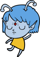 cartoon alien girl png