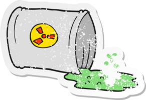 adesivo retrò in difficoltà di un cartone animato scorie nucleari png