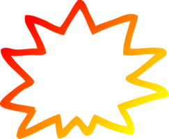 warm gradient line drawing of a cartoon explosion png