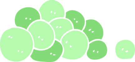 flat color illustration of peas png