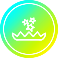 magisch bloem circulaire icoon met koel helling af hebben png