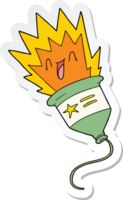 sticker of a party popper cartoon png